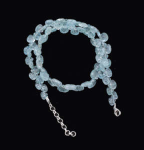 Collar llamativo azul cielo genuino, chapado en plata, con cuentas, precio de fábrica al por mayor para bodas, fiestas o regalo para ella - Product Image 5