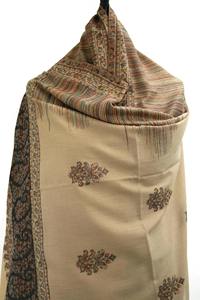 ผ้าคลุมไหล่ผู้หญิงแบบหรูหรา ผ้าพัชมีนา ลายปักด้าย สำหรับฤดูหนาว ผ้าขนสัตว์เนื้อแน่น ระบายอากาศได้ดี - Product Image 4