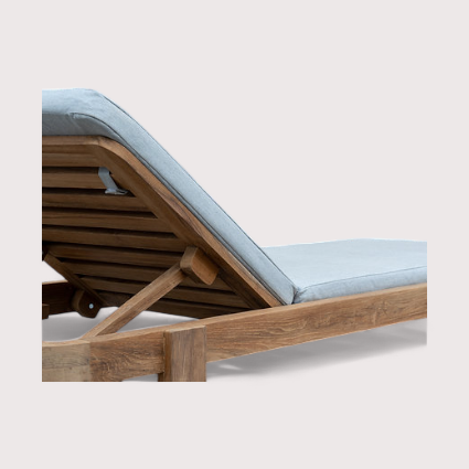 A Grade Teak Sun Lounger with Cushion