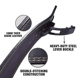 Ceintures de luxe en cuir de peau de vache véritable du Pakistan haltérophilie lourde avec levier à boucle en alliage LUXE - Product Image 2