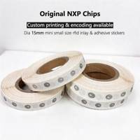 Étiquettes RFID classiques en PET imperméables 1K S50 UID Encode 13,56 MHz, autocollants RFID personnalisés