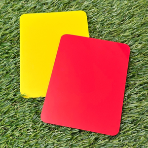 Equipo de entrenamiento de fútbol de alta visibilidad Tarjetas de penalización de árbitro de PVC en rojo y amarillo para el entrenamiento de cartas de penalización - Product Image 2