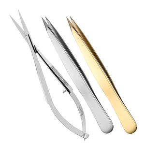 Vente en gros de pinces à sourcils et ciseaux à ressort Pince à épiler pour sourcils Kit d'outils d'épilation Ciseaux d'épilation du visage - Product Image 5