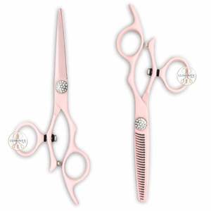 Professional Pink <b>Hair</b> Cutting & <b>Thinning</b> <b>Scissors</b> Set Stainless Steel Barber & Salon Hairdressing Shears with Adjustable - Product Image 6