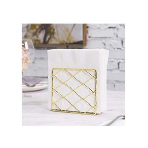 Café restaurant porte-serviettes en laiton organisateur de bureau minimaliste maison décoration de table boîte à mouchoirs en laiton porte-mouchoirs doré - Product Image 1
