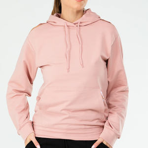 Vente en gros de sweat-shirts à capuche pour femmes de haute qualité, épais, rose, chaud pour l'hiver, 100% coton polaire - Product Image 1
