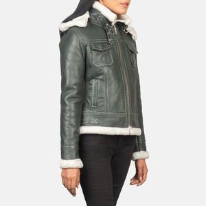 New Arrival Fashion High Quality <b>Women's</b> Waterproof Shearling Leather <b>Jacket</b> Winter Warm Quick Dry & Breathable Sheepskin Fur - Product Image 3