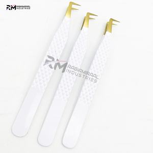 RMI 90 Degree <b>Boot</b> Volume Point 24k gold Tip Diamond Grip White Powder Coated Color - Product Image 2