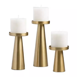 Portavelas único para el hogar, y vajilla Hotel, soporte de candelabro, Color dorado, diseño moderno, portavelas de Metal, iluminación de Metal - Product Image 4