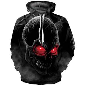 Venta al por mayor sudaderas con capucha personalizadas con impresión de sublimación de calavera con capucha para la temporada de primavera - Product Image 4
