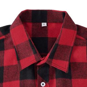 Chemise en flanelle à carreaux décontractée pour hommes 2025 100% coton durable en tissu uni anti-rides pour le travail ou les week-ends d'automne - Product Image 4