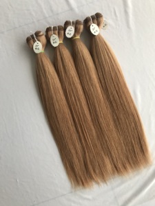 Top vente 20 pouces #12 faisceaux de couleur droite cuticule aligné indien donneur unique trame humaine Double Machine traitée brute - Product Image 2