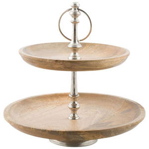 Top Selling Tableware Fruits Rack Decorative Nature Finished Tabletop Wood Cake Stand Dessert Server Wooden Birthday Cake Stand - Product Image 5