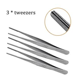 Juego de 3 Pinzas Debakey para Cirugía de Ametrina, Pinzas para Tejidos Atraumáticas, Manuales, de Acero Inoxidable, Instrumentos Quirúrgicos con Certificación CE - Product Image 1