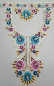 Parche de cuello de encaje de red clásico con diseño de Zari y lentejuelas para ropa India lehenga choli Kurti Sari blusa y sastrería - Product Image 2