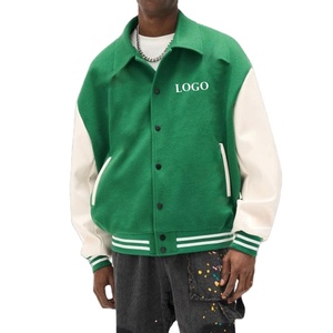Vestes de baseball varsity pour hommes de style vintage de haute qualité avec logo personnalisé OEM, manches longues, col montant, broderie, vente en gros XS 2025 - Product Image 2