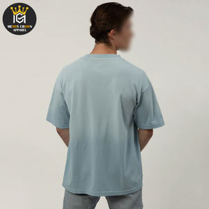 Venta al por mayor de moda Hombres Lavado ácido Camisetas Cómodo Uso diario Tela de algodón suave Top de manga corta con logotipo personalizado disponible - Product Image 3