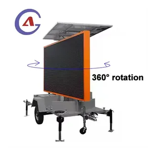 GUANGAN Programmable <strong>Solar</strong> <strong>Powered</strong> LED VMS Trailer <strong>Variable</strong> <strong>Message</strong> Highway Traffic Control <strong>Portable</strong> Board Equipment Solution - Product Image 3
