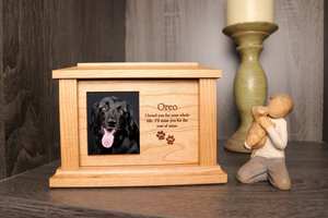 Wood Pet Urn <b>for</b> <b>Ashes</b> Dog Cat <b>Box</b> Personalized Cremation Casket Engraved Bespoke Small Medium Large - Product Image 2