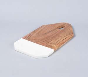 Ensemble de service à salade exclusif en corne naturelle et résine, manche en feuille blanche en chevron, ustensiles de cuisine de luxe, vaisselle de designer haut de gamme - Product Image 2