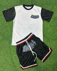 Camiseta elegante Premium de verano personalizada para hombre 2025 y conjunto de pantalones cortos informales de algodón transpirable con patrón impreso - Product Image 5