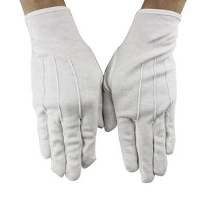 ถุงมือผ้าฝ้ายเนื้อหนา 100% สีขาว ปักโลโก้แฟชั่นแบบนุ่ม ระบายอากาศได้ดี สำหรับผู้ชาย - Product Image 6