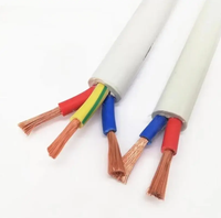 Meistverkauftes Schwarz/Gelb/Weißes Gummi/PVC-Ummanteltes 3-Adriges RVV Kupfer Hitzebeständiges Elektrokabel für Heizungen