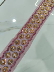 Tul bordado francés de lujo con lentejuelas y cuentas tela de encaje con cuentas para vestidos de novia y bolsos de noche - Product Image 4