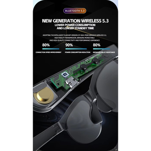 Lunettes Intelligentes Xg88pro Prix Usine, Lunettes de Soleil Sans Fil BT avec Microphone et Haut-parleurs Intégrés, Assistant Vocal, Recharge Magnétique - Product Image 3