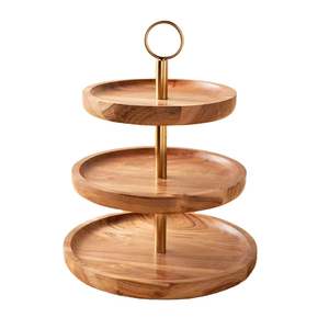 Mini Wooden Cake Stand With Single Floor Custom Finishing And Design High Quality Wooden Cake Stand - Product Image 2