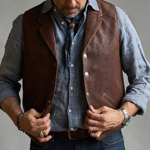 2026 Winter <b>Men's</b> Biker Motorcycle Vest Swat Style Premium <b>Black</b> Cowhide Leather Crocheted Breathable Hooded Outdoor Adjustable - Product Image 4