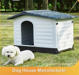 Jaula portátil elevada de plástico para mascotas, con doble puerta, duradera, impermeable, para exteriores, mueble para mascotas. - Product Image 1