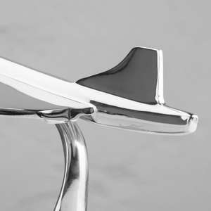 Modelo de Avión Pulido Brillante con Base de Madera, Objeto Decorativo para Mesa de Salón, Precio Económico - Product Image 4