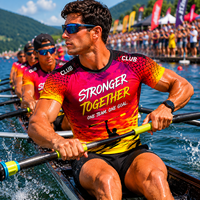Maillot de course personnalisé OEM pour équipe de rame, léger, séchage rapide, impression par sublimation, pour club sportif d'équipes de rame