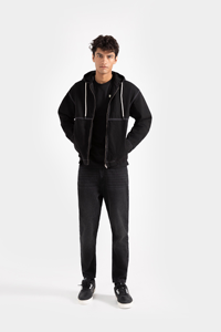 Sweat à capuche en coton avec fermeture éclair intégrale en polyester thermique personnalisé sweatshirts à capuche d'hiver pour hommes conçus sur mesure - Product Image 6