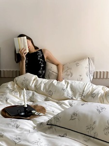 Mùa Hè Jacquard <span class=keywords><strong>Comforter</strong></span> Set 100% Bông Thoáng Khí Bộ Đồ Giường Với Thiết Kế Thanh Lịch Cho Khách Sạn Nhà - Product Image 3