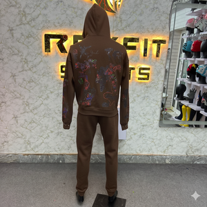 Qualité supérieure, bon matériau, design classique, prix bas, taille élastique, survêtement unisexe, streetwear d'hiver, à capuche, unique, nouveau - Product Image 2