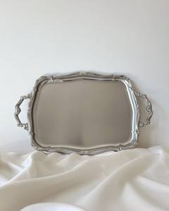Bandeja DE SERVICIO DE ACERO INOXIDABLE duradera y elegante de estilo antiguo de la mejor calidad para uso doméstico, cocina y restaurante - Product Image 2