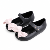 Sandales Princesse pour Enfants Sweet Academy avec Nœud, Bout Ouvert, Design Plat, Semelle Souple en PVC pour Filles