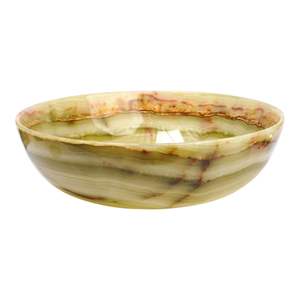 Bol à fruits en onyx sculpté à la main, poli et luxueux, style moderne minimaliste, plateau de service de qualité supérieure, décoration de centre de table - Product Image 5