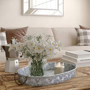 Bandejas de Servicio de Acero Galvanizado, Juego Personalizado de 3 Bandejas Ovaladas Negras para Servicio en Casa, Hotel o Restaurante - Product Image 2