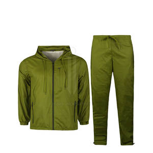 Ligero ejercicio correr sudor traje cortavientos Slim Fit traje impermeable dos piezas rompevientos conjunto - Product Image 1