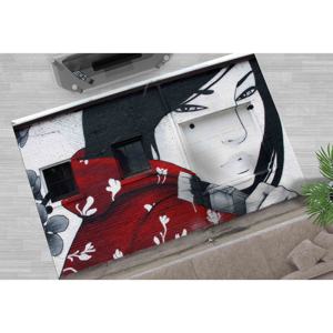 Tapis imprimé graffiti vibrant - Art moderne pour chaque espace, tapis en velours - Product Image 1