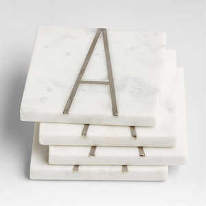 Posavasos de mármol con logotipo personalizado brillante, los últimos posavasos de mármol al por mayor, posavasos de mármol blanco personalizados, Juego de 4 Uds. - Product Image 3