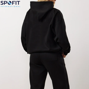 Ensemble survêtement pour femmes avec logo personnalisé, vêtements de sport d'hiver, polaire, sweat-shirt à capuche, pantalon de survêtement, jogging, taille plus - Product Image 4