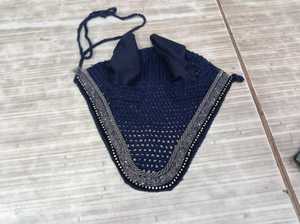 หมวกถักหูม้าแบบมีสไตล์ทำด้วยมือพร้อมการตกแต่งแวววาวม่านบินอุปกรณ์เสริมการขับขี่ที่สะดวกสบายเหมาะสำหรับการฝึก - Product Image 6