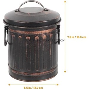 Long-lasting silver-plated metal charcoal bucket with unique handcrafted detailing perfect for rustic interiors - Product Image 3