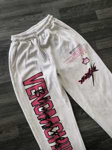 Logotipo personalizado 100% pantalones de chándal de algodón Jogger pantalones de chándal nuevo estilo holgado recto para hombres pantalones de chándal de pierna regular de lana - Product Image 2