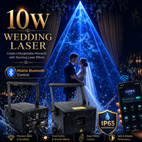 Laser RGB A3 10W IP65 avec contrôle par application pour spectacle laser de mariage et discothèque, idéal pour KTV et boîtes de nuit - Blanc Mariage