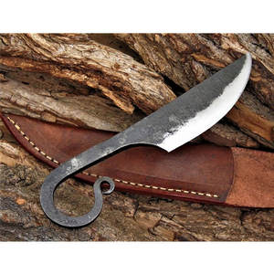Couteaux Viking médiévaux en acier à haute teneur en carbone faits à la main forgés à la main avec gaine en cuir disponibles en ligne à la vente - Product Image 5